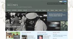Desktop Screenshot of historyofvaccines.org